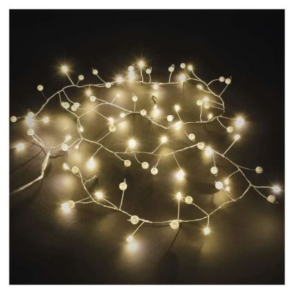 LED Vianočný reťazec 40xLED/3xAA 1,5 m teplá biela