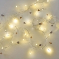 LED vianočný reťazec 40×LED/3×AA 1,5 m teplá biela