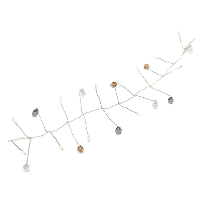 LED vianočný reťazec 40×LED/3×AA 1,5 m teplá biela