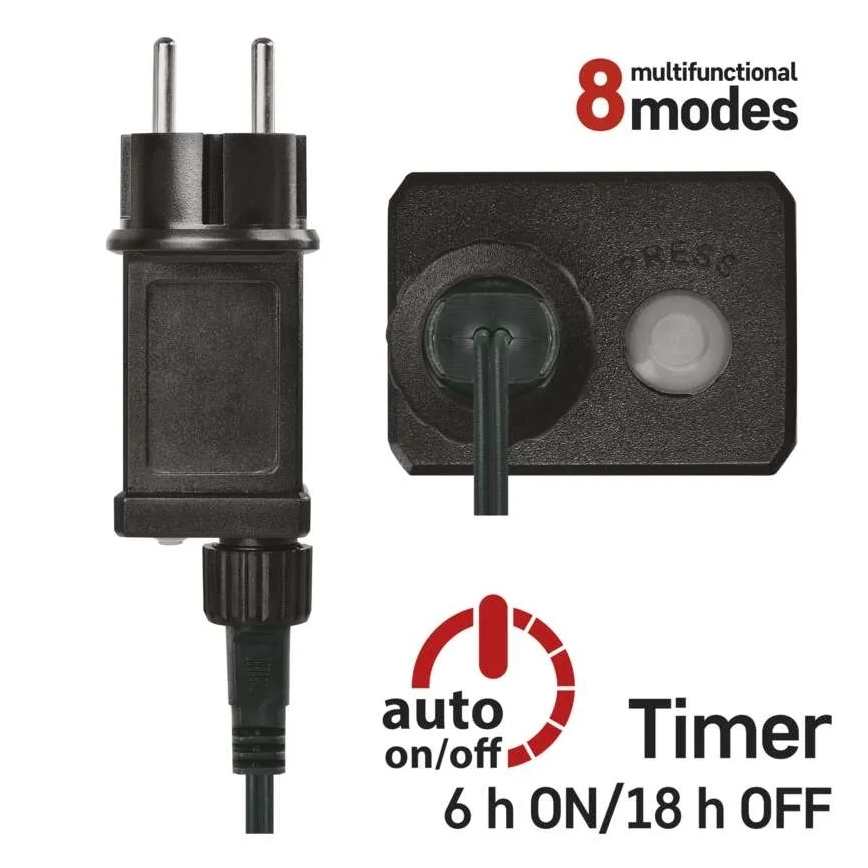 LED vianočný reťazec 480 LED/8 funkcií 53 m IP44 teplá biela