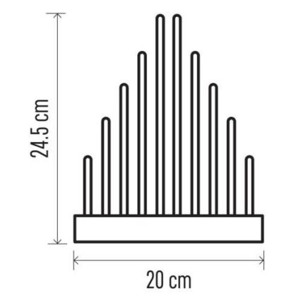 LED Vianočný svietnik 10xLED/3xAA biela