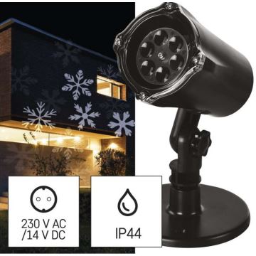 LED Vianočný vonkajší projektor LED/3,6W/230V IP44 biela