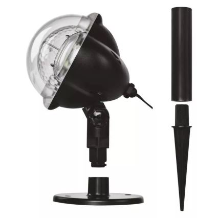 LED Vianočný vonkajší projektor LED/3,6W/230V IP44 teplá/studená biela