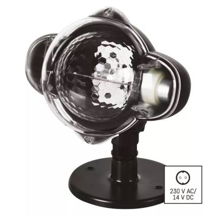 LED Vianočný vonkajší projektor LED/3,6W/230V IP44 teplá/studená biela