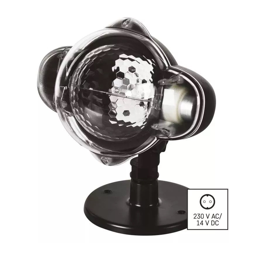 LED Vianočný vonkajší projektor LED/3,6W/230V IP44 teplá/studená biela