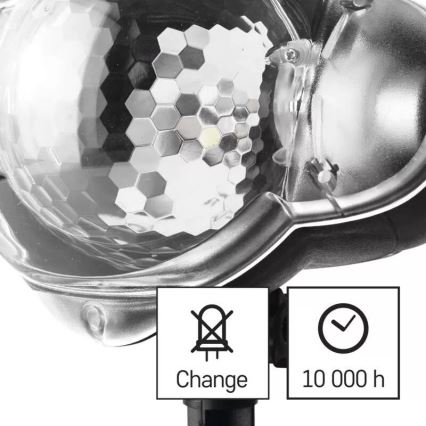 LED Vianočný vonkajší projektor LED/3,6W/230V IP44 teplá/studená biela