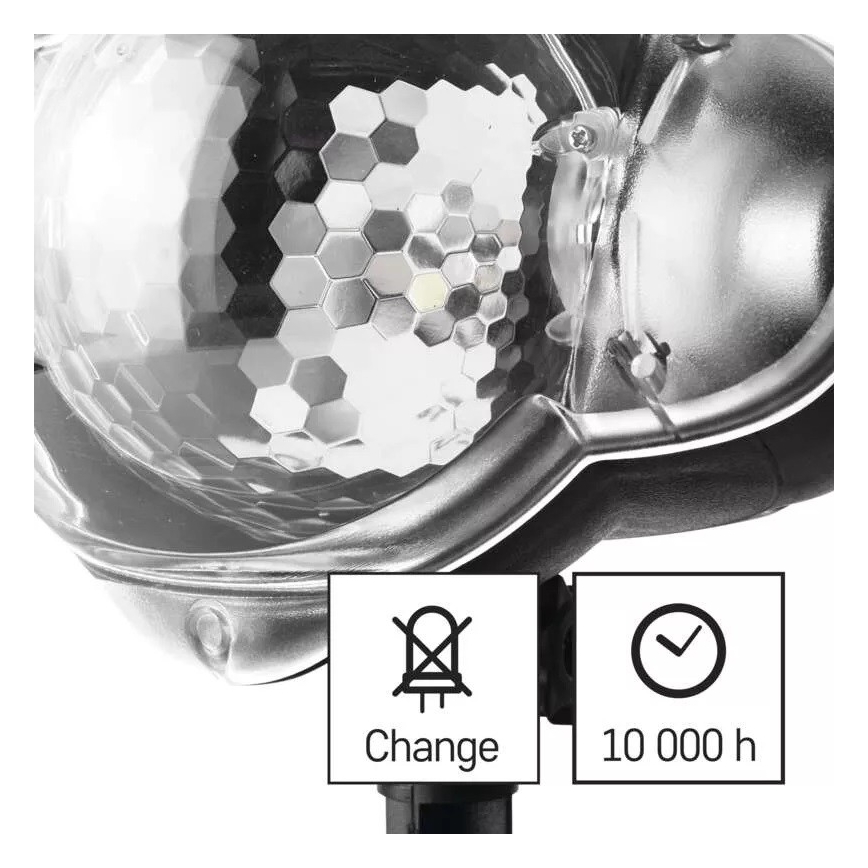 LED Vianočný vonkajší projektor LED/3,6W/230V IP44 teplá/studená biela