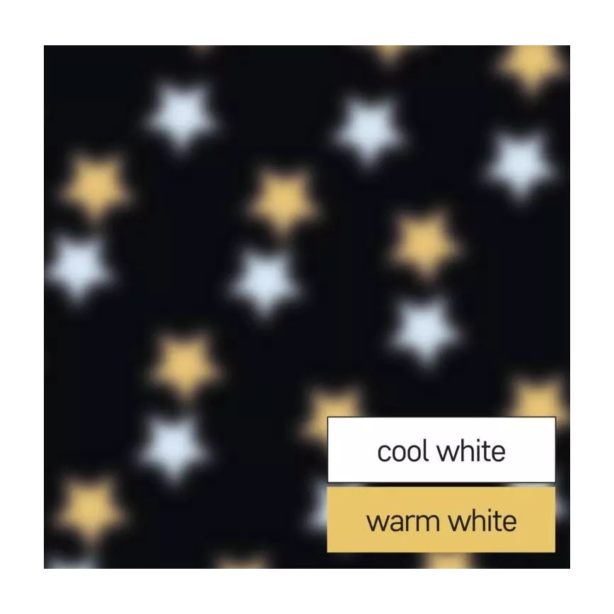 LED Vianočný vonkajší projektor LED/3,6W/230V IP44 teplá/studená biela