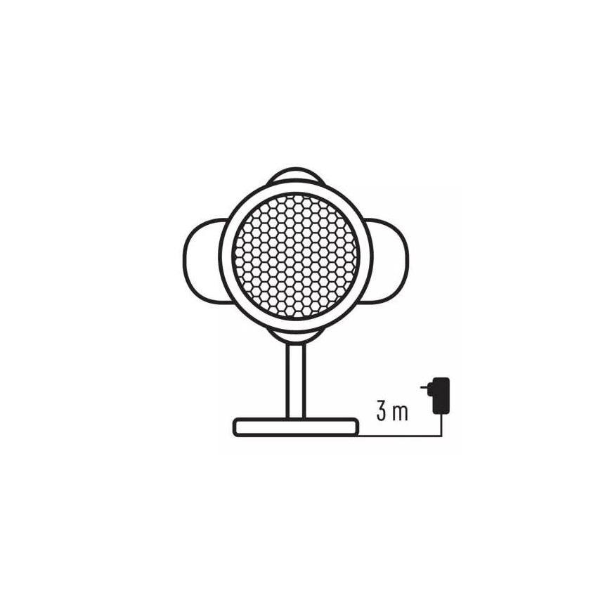 LED Vianočný vonkajší projektor LED/3,6W/230V IP44 teplá/studená biela