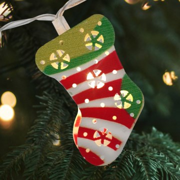 LED vianočný vonkajší reťaz 10xLED/2xAA 1,65 m IP44 teplá biela pančuchy