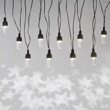LED Vianočný vonkajší reťaz 10xLED/9,5 m IP44 studená biela