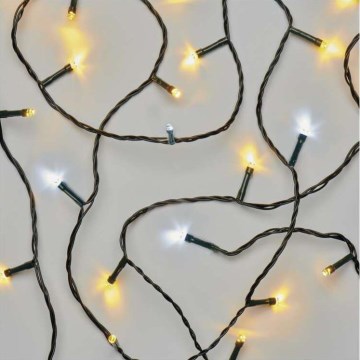 LED vianočný vonkajší reťaz 120xLED/2 funkcie 17m IP44 teplá/studená biela