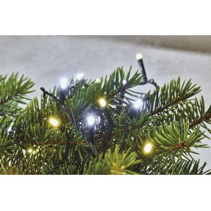 LED vianočný vonkajší reťaz 120xLED/2 funkcie 17m IP44 teplá/studená biela