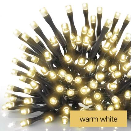 LED vianočný vonkajší reťaz 120xLED/3xAA 8,9m IP44 teplá biela