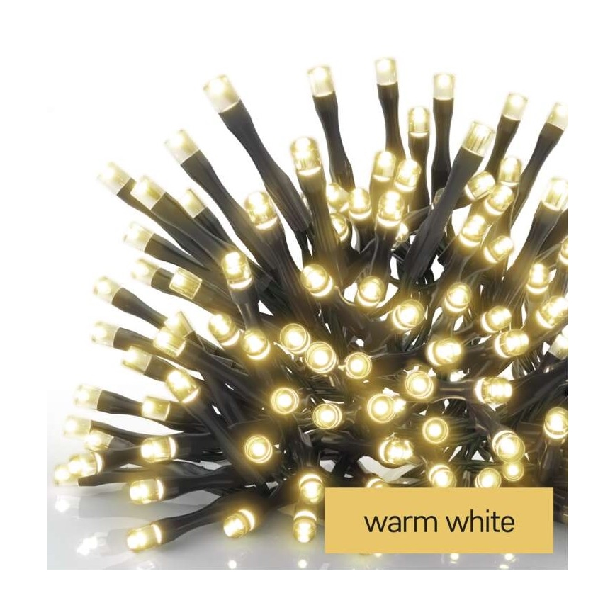 LED vianočný vonkajší reťaz 120xLED/3xAA 8,9m IP44 teplá biela