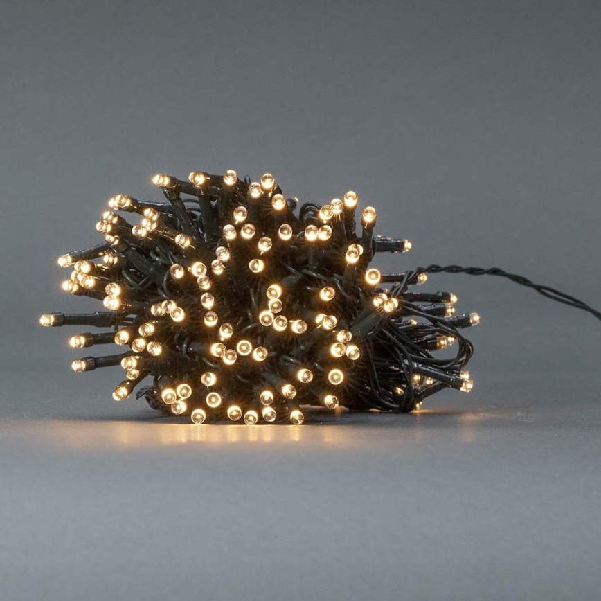 LED Vianočný vonkajší reťaz 192xLED/7 funkcií/3xAA 14,9m IP44 teplá biela