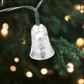 LED vianočný vonkajší reťaz 20xLED/2xAA 2,2 m IP44 viacfarebné zvončeky