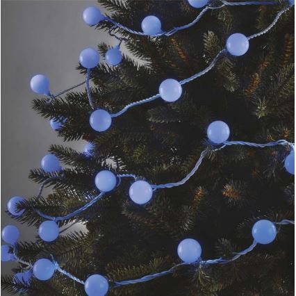 LED Vianočný vonkajší reťaz 40xLED/9m IP44 modrá