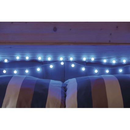 LED Vianočný vonkajší reťaz 40xLED/9m IP44 modrá