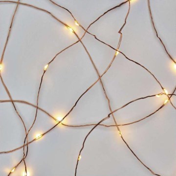 LED Vianočný vonkajší reťaz 40xLED/9m IP44 teplá biela