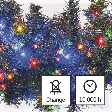 LED Vianočný vonkajší reťaz 600xLED/17m IP44 viacfarebný