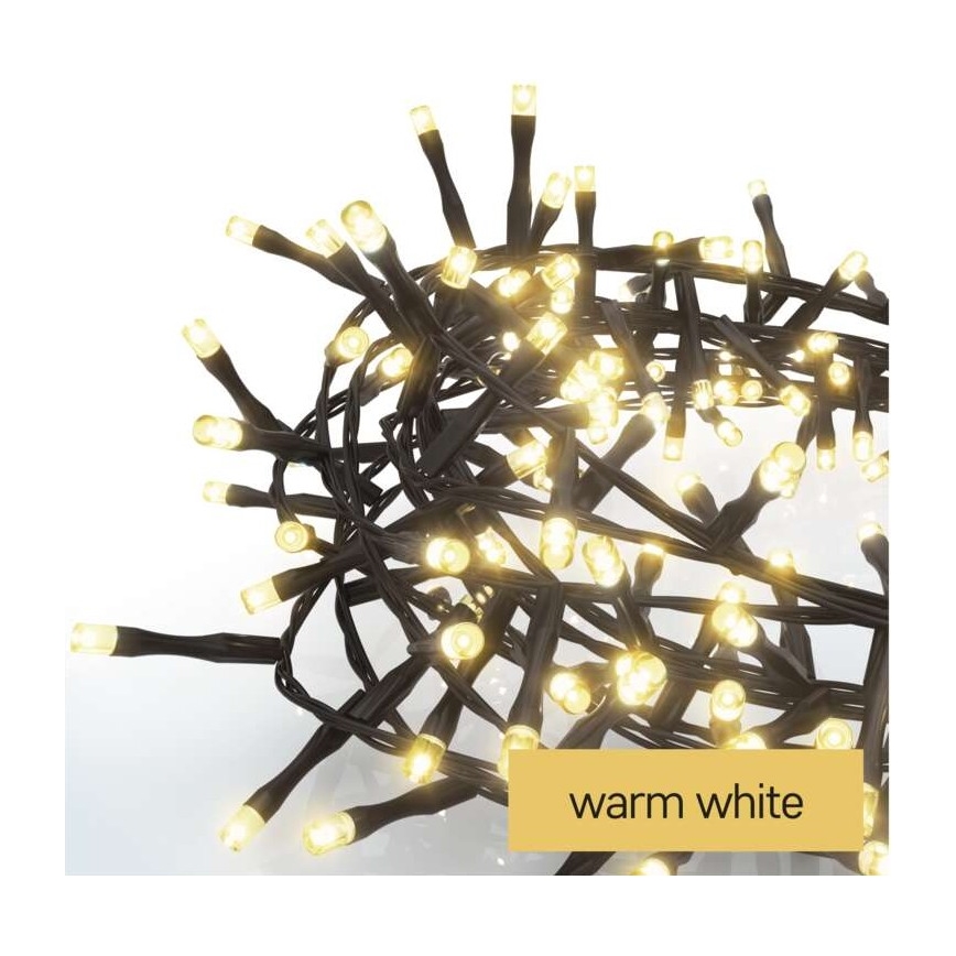 LED Vianočný vonkajší reťazec 400xLED/13m IP44 teplá biela