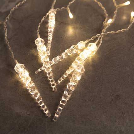 LED Vianočný vonkajší záves 180xLED 3,5x0,7 m IP44 teplá biela