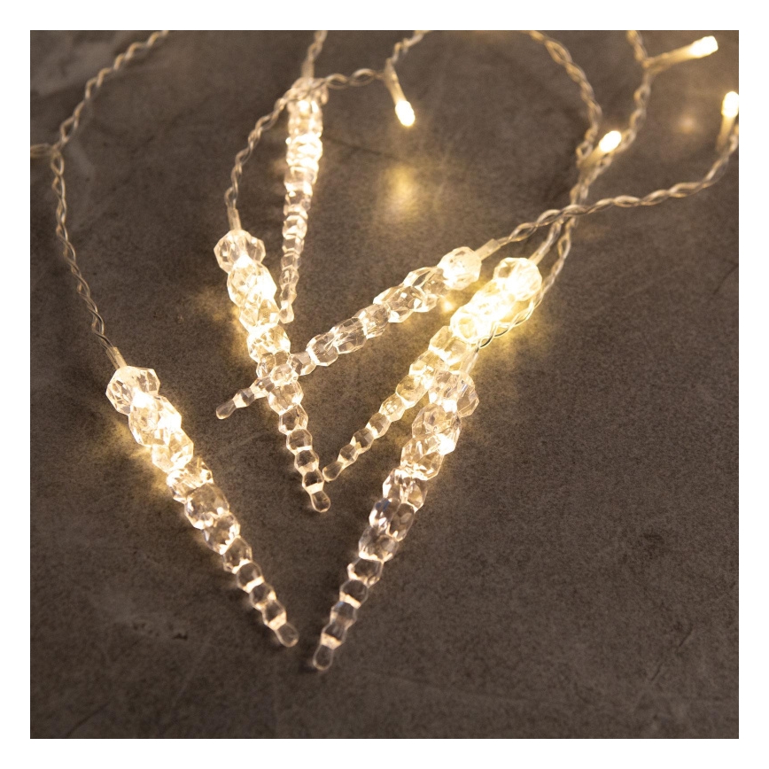 LED Vianočný vonkajší záves 180xLED 3,5x0,7 m IP44 teplá biela