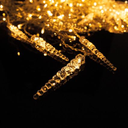 LED Vianočný vonkajší záves 180xLED 3,5x0,7 m IP44 teplá biela