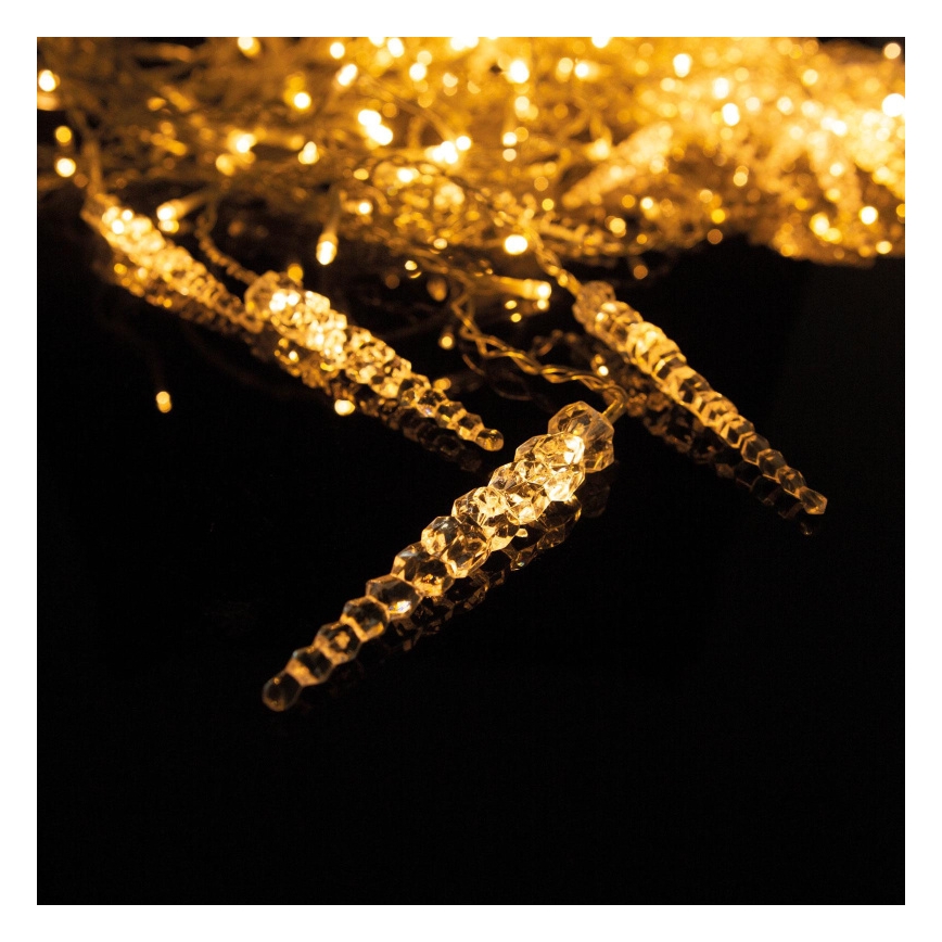 LED Vianočný vonkajší záves 180xLED 3,5x0,7 m IP44 teplá biela