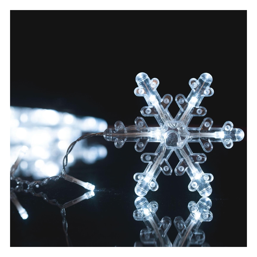 LED vianočný vonkajší záves 224xLED 3,5x0,75 m IP44 studená biela