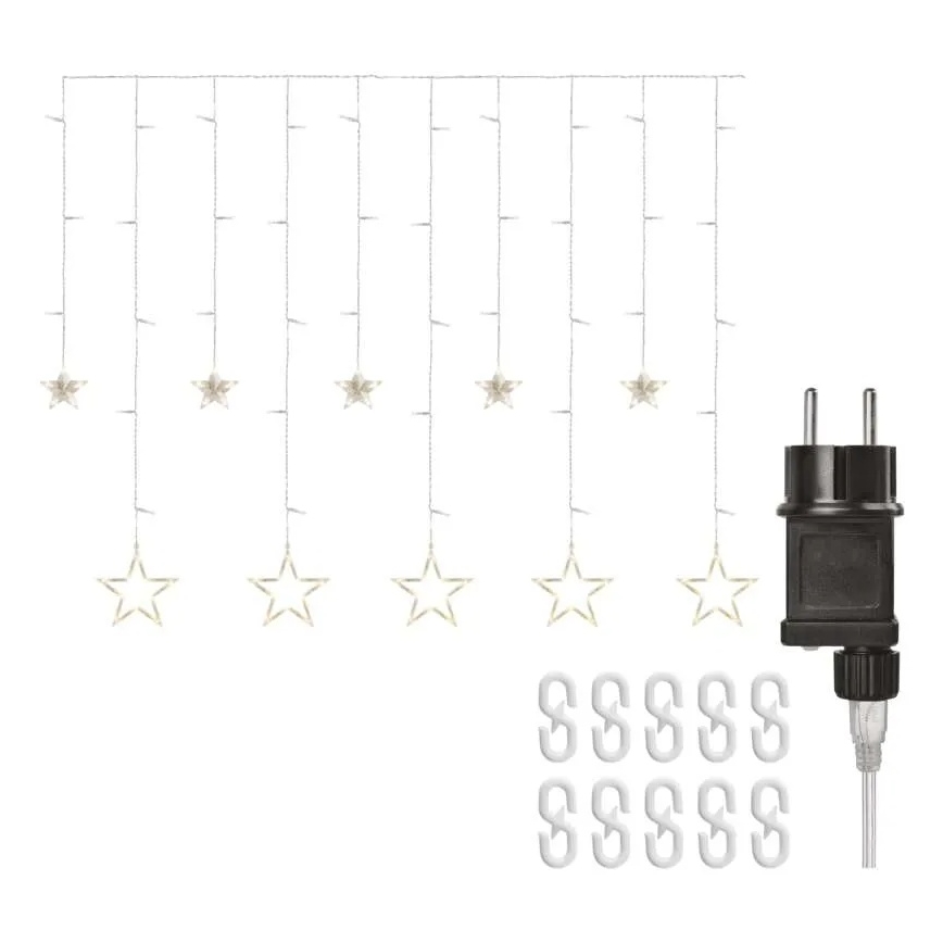 LED Vianočný záves 115xLED/1,35W 6,85x1,05 m teplá biela