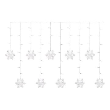 LED Vianočný záves 60xLED/1,35W/230V 135x50 cm studená biela