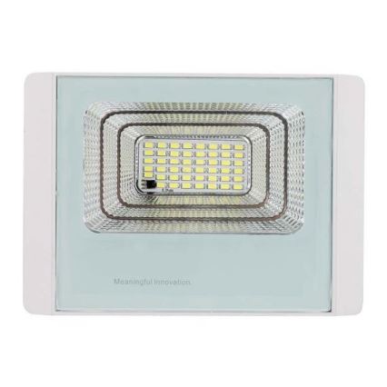LED Vonakajší solárny reflektor LED/12W/3,2V IP65 4000K + diaľkové ovládanie
