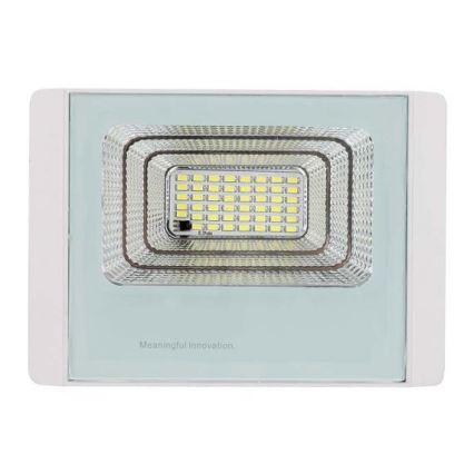 LED Vonakajší solárny reflektor LED/12W/3,2V IP65 4000K + diaľkové ovládanie