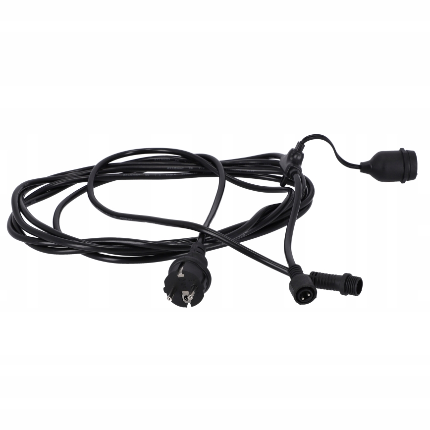 LED vonkajší dekoratívny svetelný reťazec 20xE27/1W/230V 20,94 m IP44 čierna