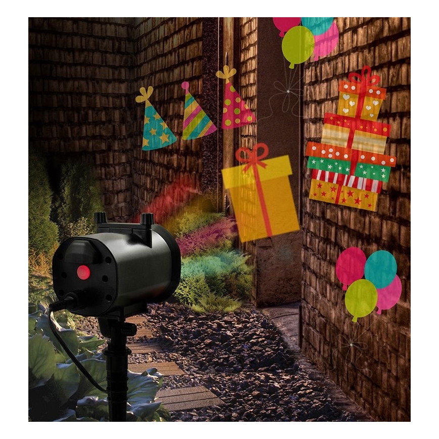 LED Vonkajší laserový projektor LED/5W/230V IP44