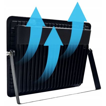 Vonkajší LED reflektor s pohybovým a súmrakovým senzorom, 100 W, 230 V, 4500 K, IP65, čierny