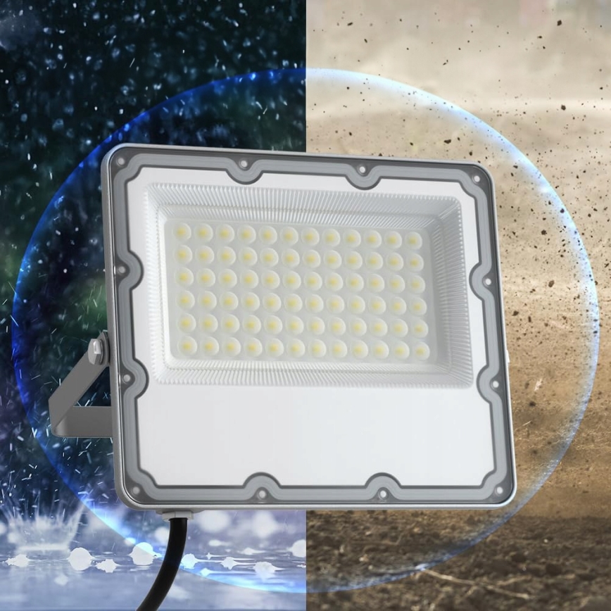 LED vonkajší reflektor LED/100W/230V 4500K IP65 sivý