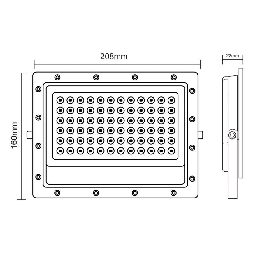LED Vonkajší reflektor LED/100W/230V 5000K IP65 šedá