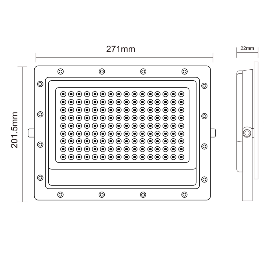 LED Vonkajší reflektor LED/150W/230V 5000K IP65 šedá