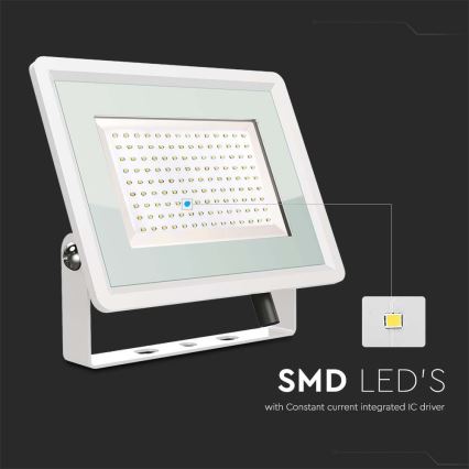 LED Vonkajší reflektor LED/200W/230V 4000K IP65 biela