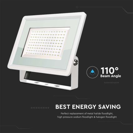 LED Vonkajší reflektor LED/200W/230V 4000K IP65 biela