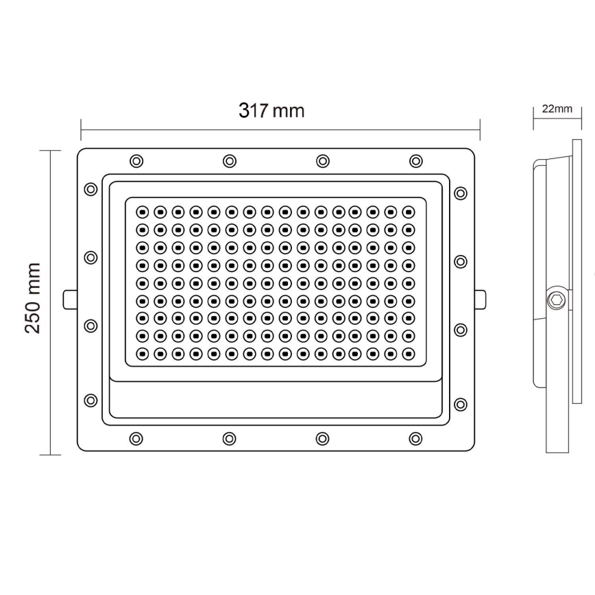 LED Vonkajší reflektor LED/200W/230V 5000K IP65 šedá