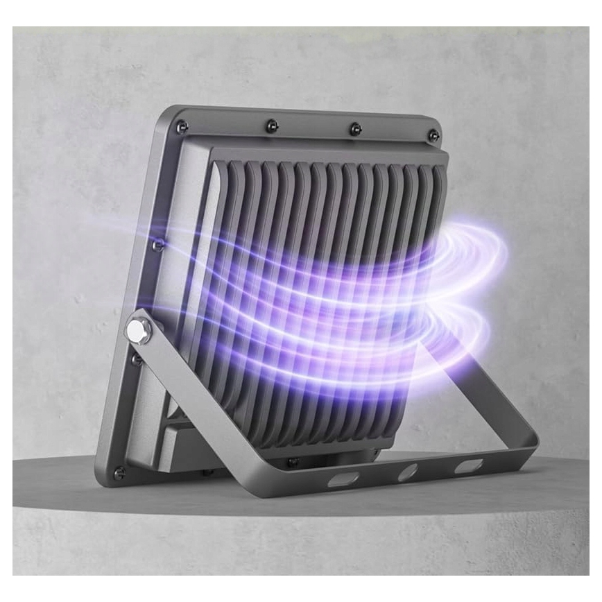 LED vonkajší reflektor LED/50W/230V 4500K IP65 sivý