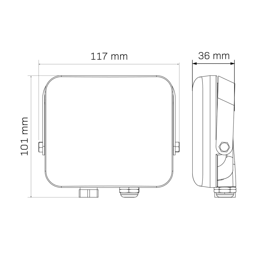 LED Vonkajší reflektor MILKY LED/20W/230V 4000K IP65 čierna