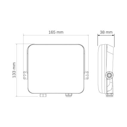 LED Vonkajší reflektor MILKY LED/30W/230V 4000K IP65 čierna