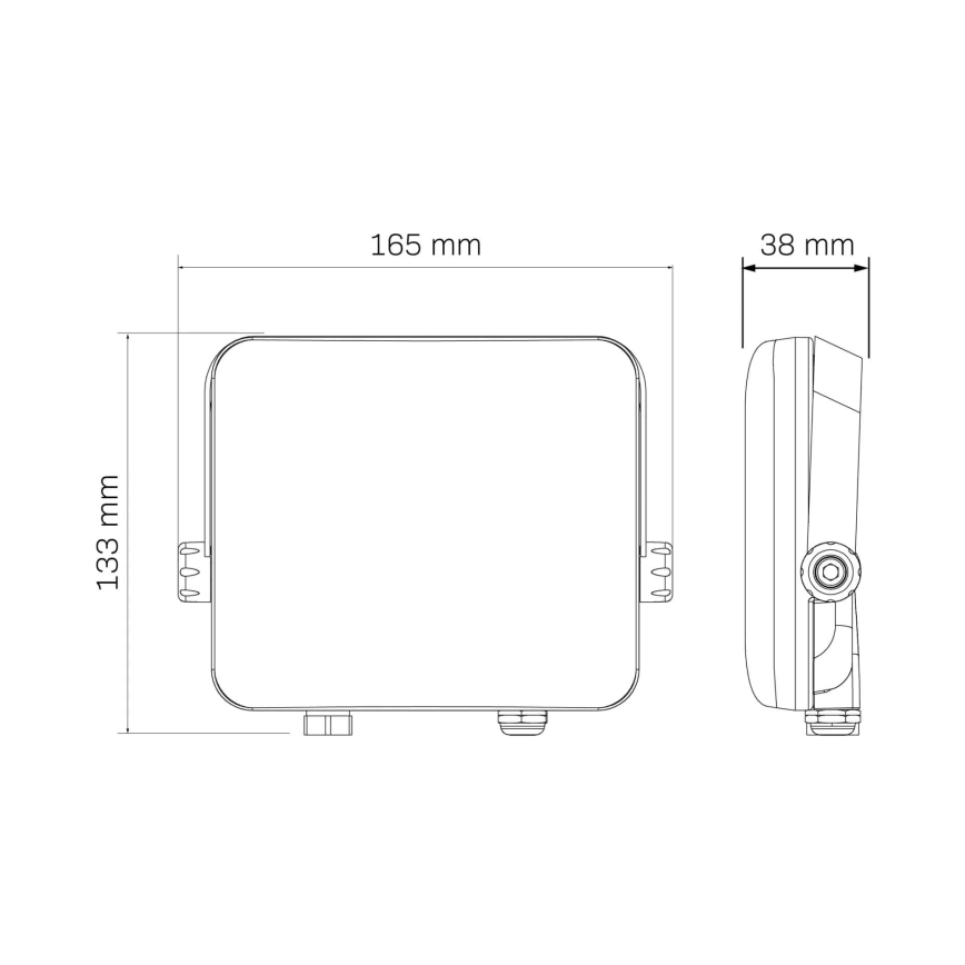 LED Vonkajší reflektor MILKY LED/30W/230V 4000K IP65 čierna
