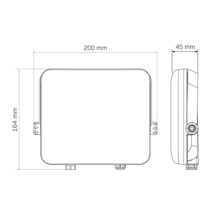 LED Vonkajší reflektor MILKY LED/50W/230V 4000K IP65 čierna
