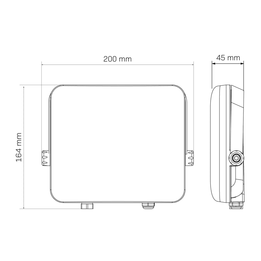 LED Vonkajší reflektor MILKY LED/50W/230V 4000K IP65 čierna